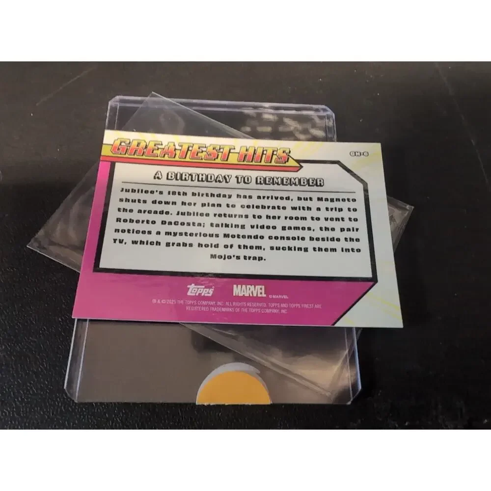 2025 Topps FINEST X-Men 97 Birthday Remember Greatest Hits Gold Refractor # /50
